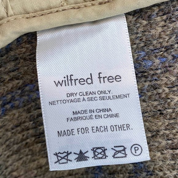 Aritzia Wilfred Tan Blue Pink Plaid Shirt Jacket in XS (oversized) - Picture 4 of 4